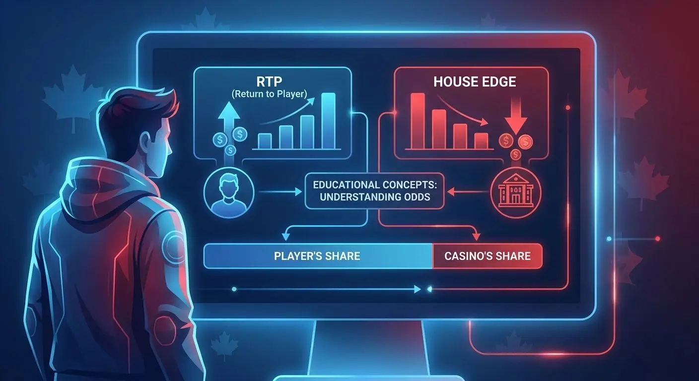 RTP and house edge comparison graphic Infographic explaining RTP and house edge for payout comparison