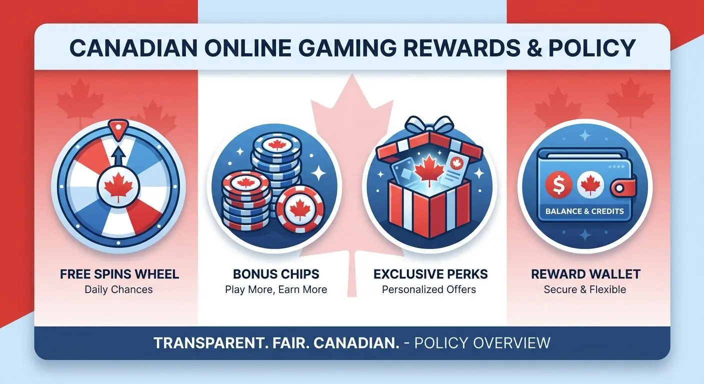 Illustration of main bonus types for Canadian players