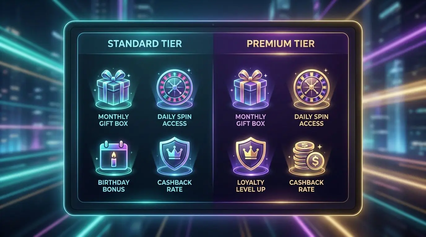 Comparison visual of different PlayOJO bonus types