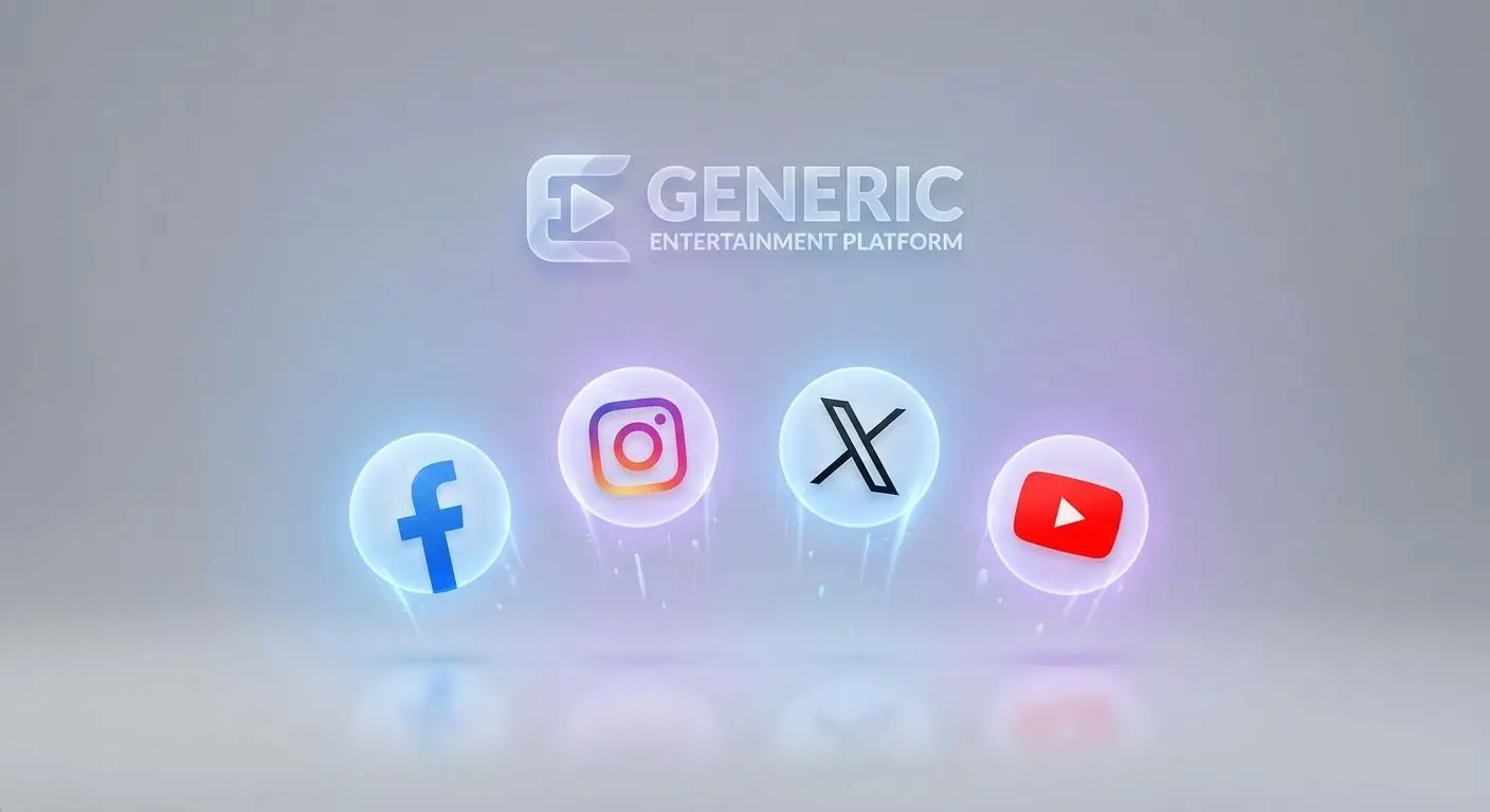 Social media icons for official brand channels