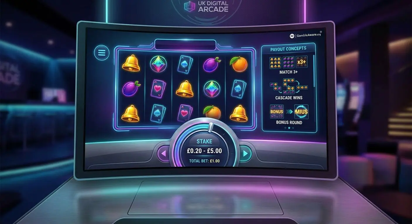 High stakes slot screen with large bet controls and payout concept visuals
