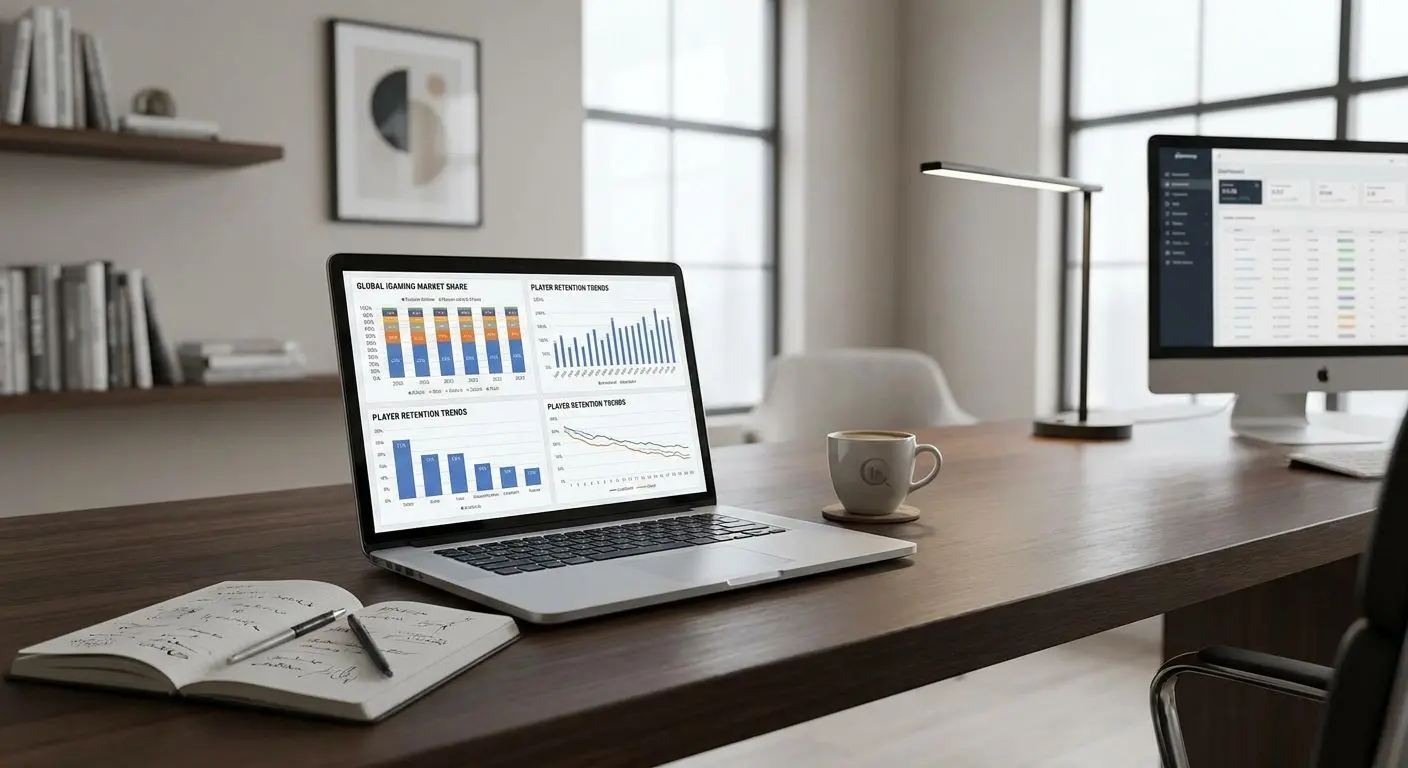 Professional analyst workspace for online gaming research