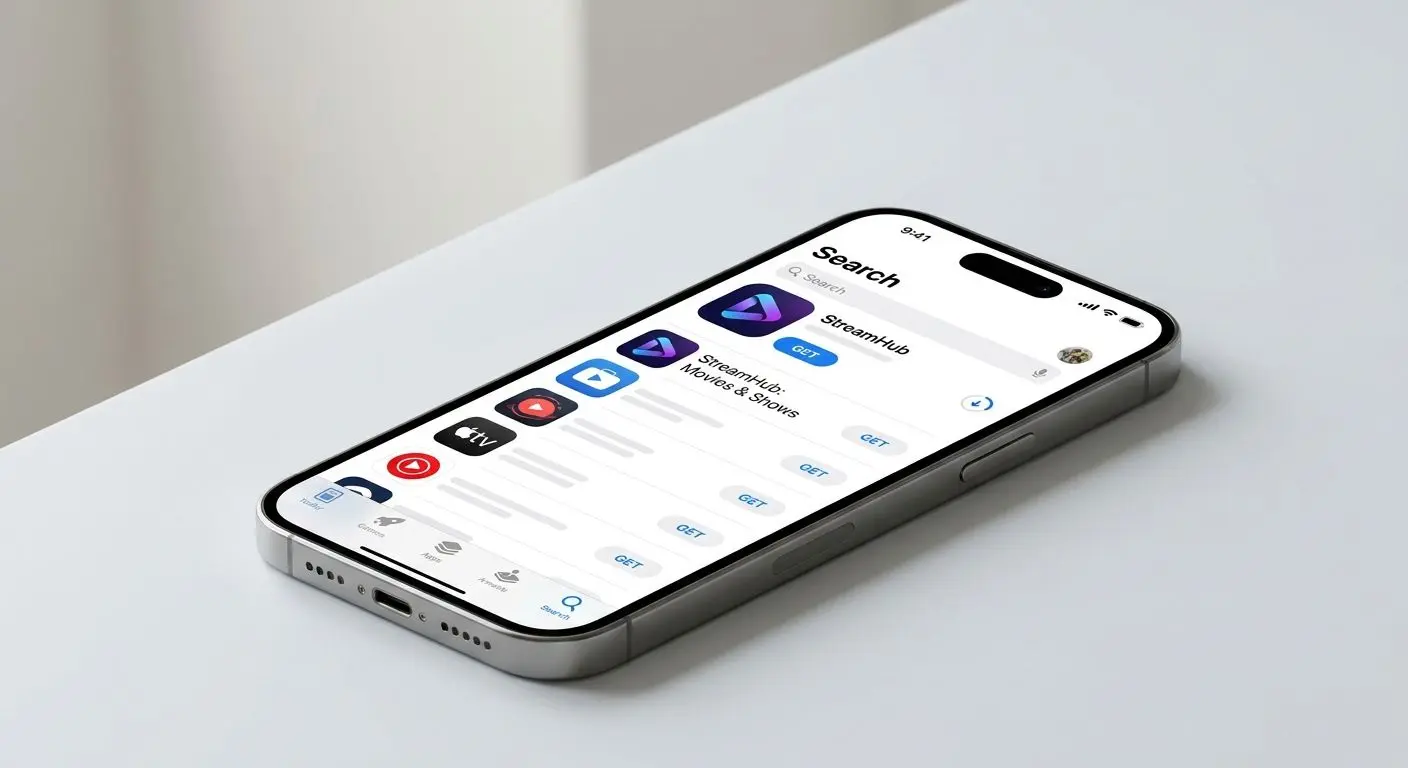iPhone App Store screen showing PlayOJO app search and install flow