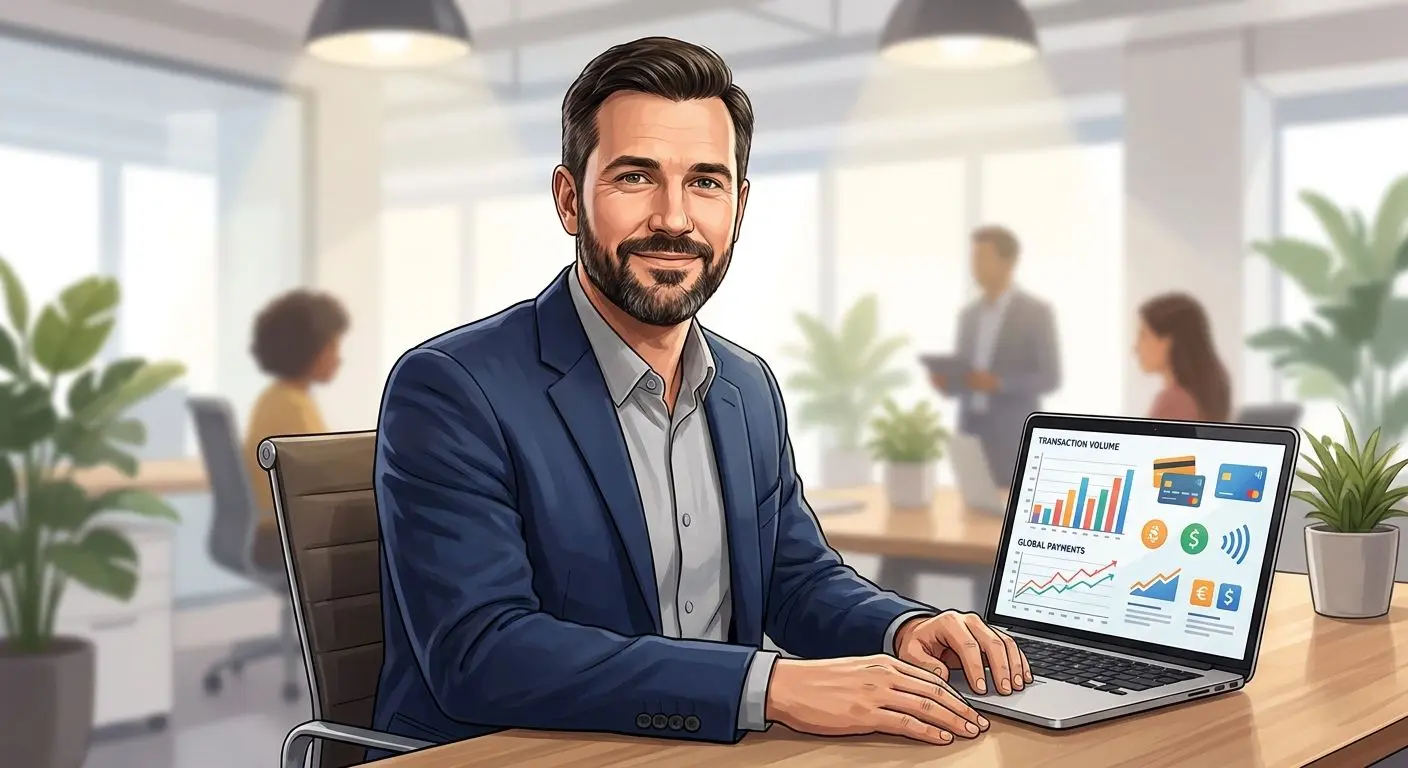 Illustrated author avatar for payments analyst profile