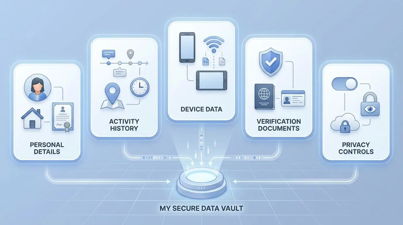 Grouped data categories for a GDPR access request