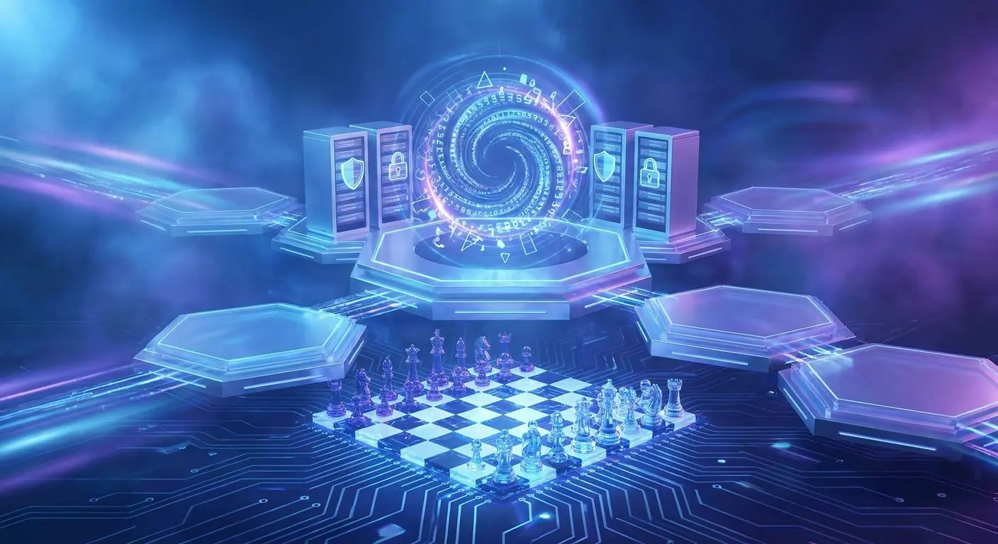 Abstract illustration of fair play systems and technical game records